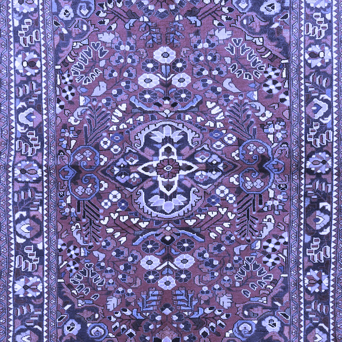 Machine Washable Persian Blue Traditional Rug, wshtr4431blu