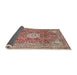 Sideview of Traditional Brown Red Medallion Rug, tr4432