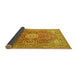 Sideview of Medallion Yellow Traditional Rug, tr4432yw
