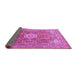 Sideview of Medallion Pink Traditional Rug, tr4432pnk