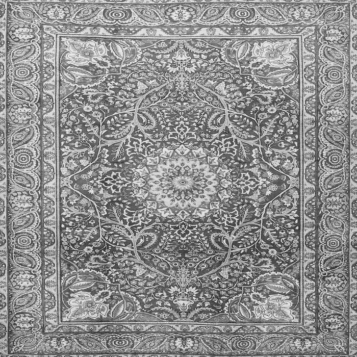 Serging Thickness of Medallion Gray Traditional Rug, tr4432gry