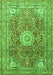 Medallion Green Traditional Rug, tr4432grn