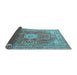 Sideview of Medallion Light Blue Traditional Rug, tr4432lblu