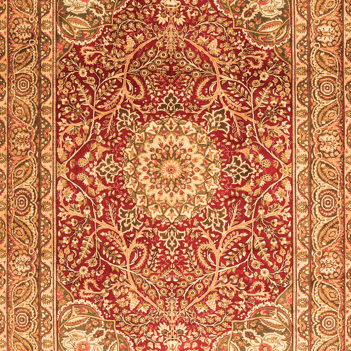 Medallion Orange Traditional Rug, tr4432org