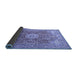 Sideview of Medallion Blue Traditional Rug, tr4432blu