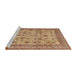 Sideview of Machine Washable Traditional Mahogany Brown Rug, wshtr4433