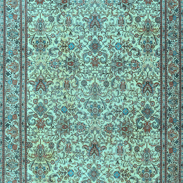 Machine Washable Persian Light Blue Traditional Rug, wshtr4433lblu