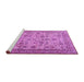 Sideview of Machine Washable Persian Purple Traditional Area Rugs, wshtr4433pur