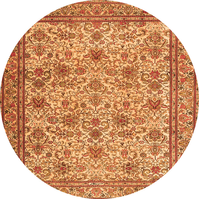 Square Persian Orange Traditional Rug, tr4433org