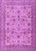 Machine Washable Persian Purple Traditional Area Rugs, wshtr4433pur