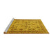 Sideview of Machine Washable Persian Yellow Traditional Rug, wshtr4433yw