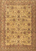 Machine Washable Persian Brown Traditional Rug, wshtr4433brn