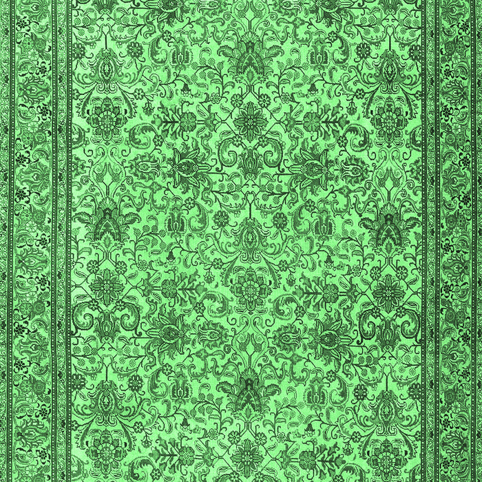 Machine Washable Persian Emerald Green Traditional Area Rugs, wshtr4433emgrn