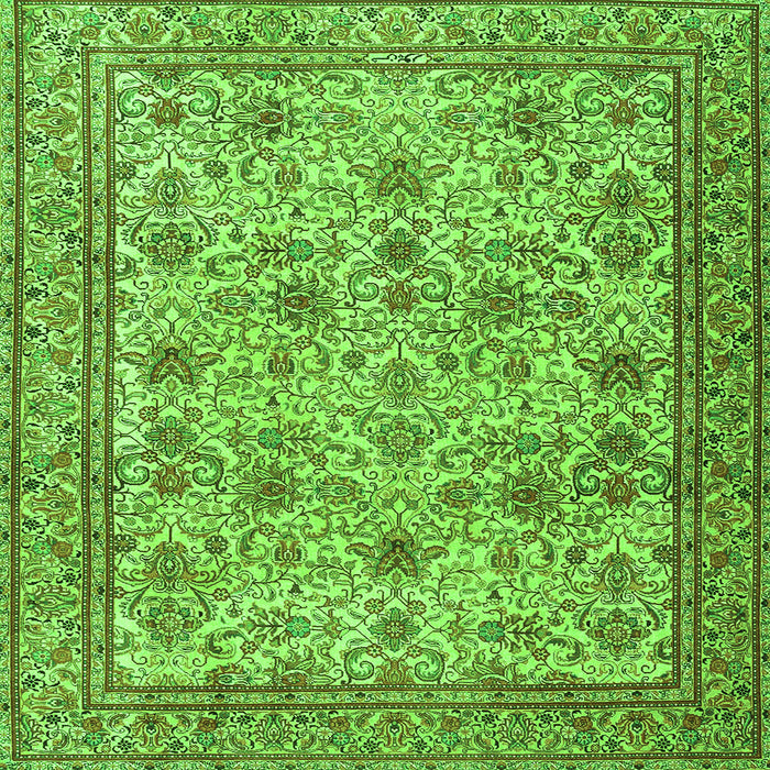 Serging Thickness of Persian Green Traditional Rug, tr4433grn