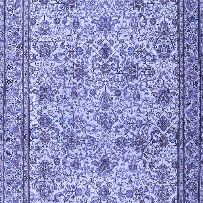 Machine Washable Persian Blue Traditional Rug, wshtr4433blu