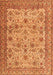 Serging Thickness of Machine Washable Persian Orange Traditional Area Rugs, wshtr4433org