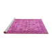 Sideview of Machine Washable Persian Pink Traditional Rug, wshtr4433pnk