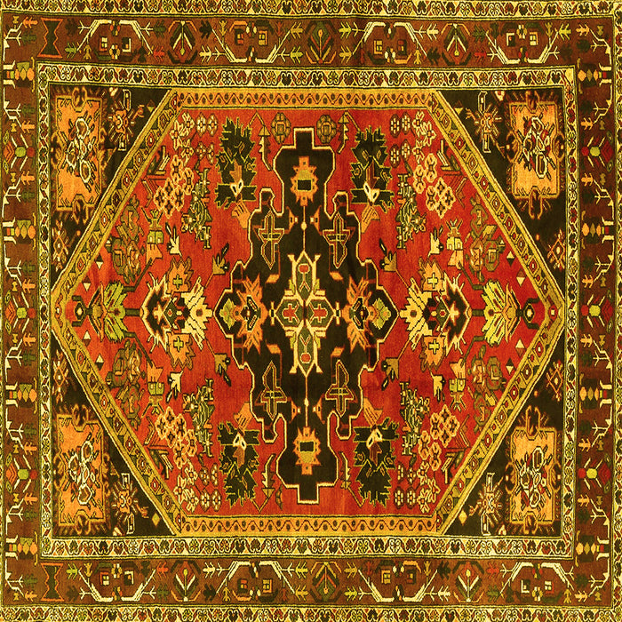 Square Persian Yellow Traditional Rug, tr4434yw