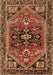 Machine Washable Persian Brown Traditional Rug, wshtr4434brn