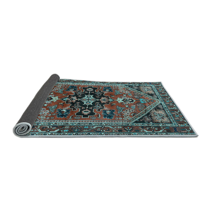 Sideview of Persian Light Blue Traditional Rug, tr4434lblu