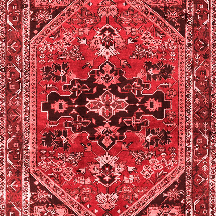 Machine Washable Persian Red Traditional Rug, wshtr4434red