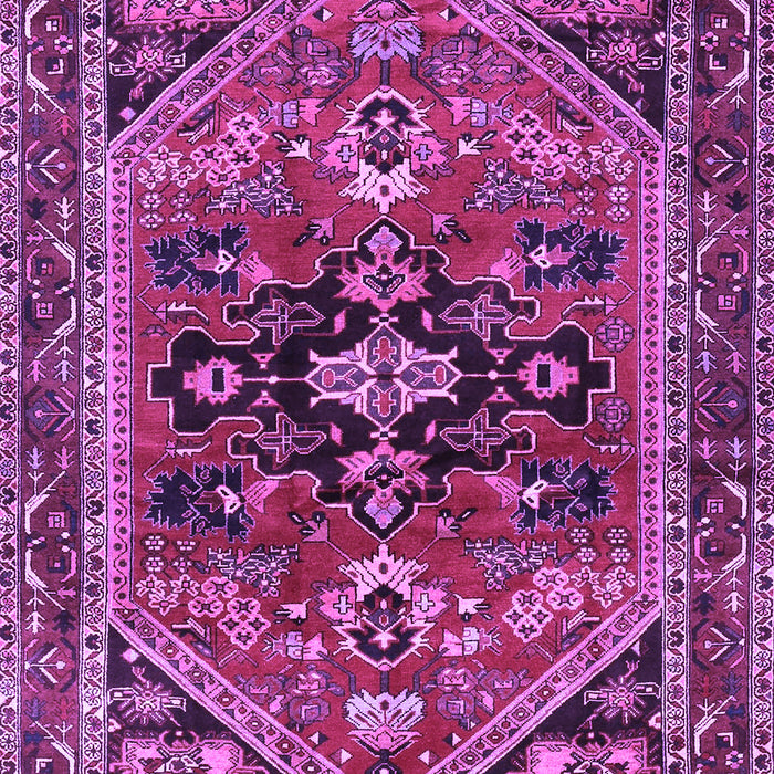Machine Washable Persian Purple Traditional Area Rugs, wshtr4434pur