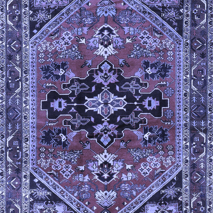 Machine Washable Persian Blue Traditional Rug, wshtr4434blu
