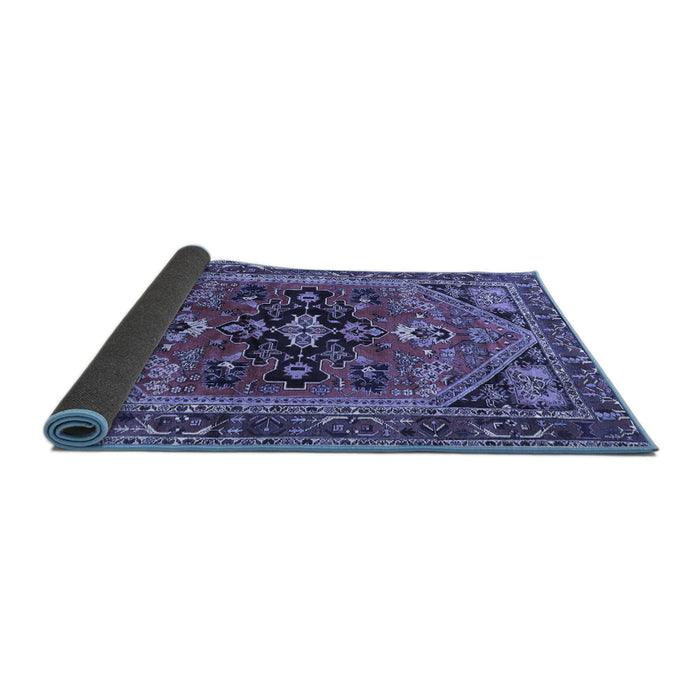 Sideview of Persian Blue Traditional Rug, tr4434blu
