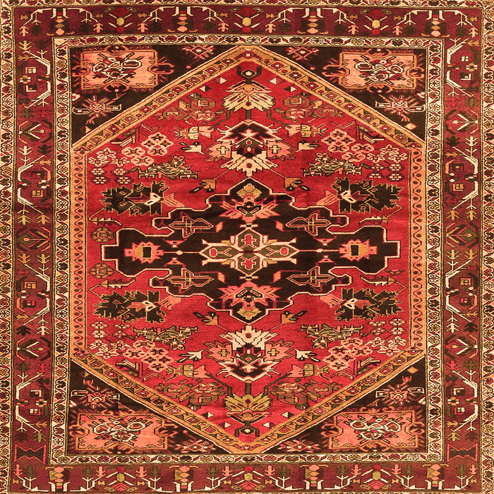 Serging Thickness of Persian Orange Traditional Rug, tr4434org