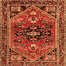 Serging Thickness of Persian Orange Traditional Rug, tr4434org