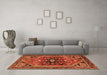 Machine Washable Persian Orange Traditional Area Rugs in a Living Room, wshtr4434org