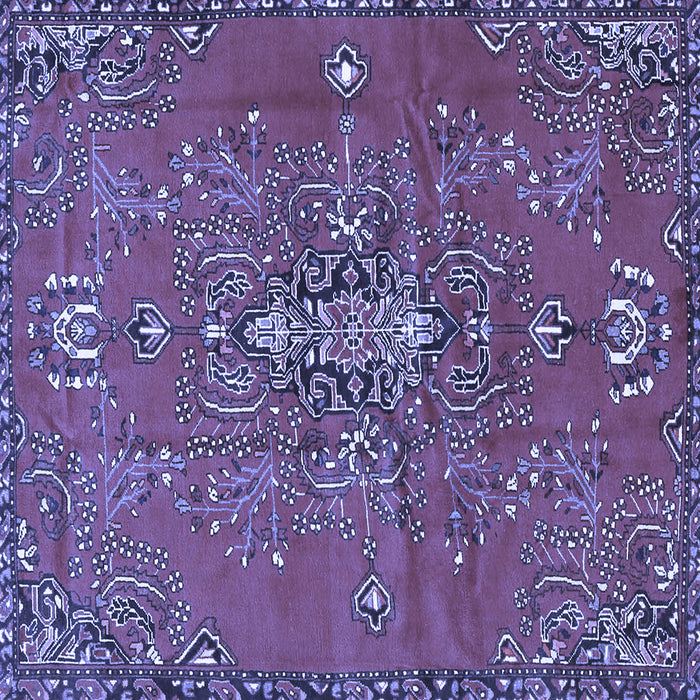 Square Machine Washable Persian Blue Traditional Rug, wshtr4435blu