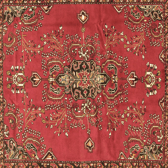 Square Persian Brown Traditional Rug, tr4435brn