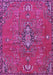 Machine Washable Persian Purple Traditional Area Rugs, wshtr4435pur