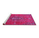 Sideview of Machine Washable Persian Pink Traditional Rug, wshtr4435pnk