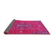 Sideview of Persian Pink Traditional Rug, tr4435pnk