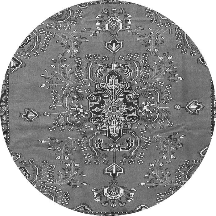 Machine Washable Persian Gray Traditional Rug, wshtr4435gry