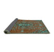 Sideview of Persian Turquoise Traditional Rug, tr4435turq