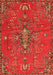 Serging Thickness of Machine Washable Persian Orange Traditional Area Rugs, wshtr4435org