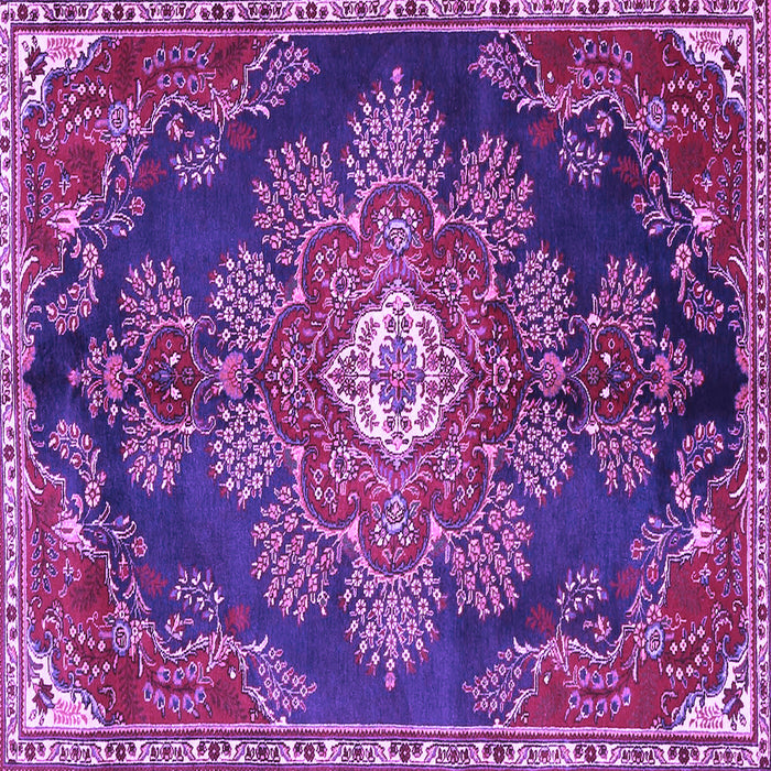 Square Medallion Purple Traditional Rug, tr4436pur