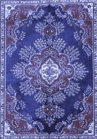 Medallion Blue Traditional Rug, tr4436blu