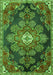 Medallion Green Traditional Rug, tr4436grn