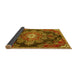 Sideview of Medallion Yellow Traditional Rug, tr4436yw