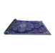 Sideview of Medallion Blue Traditional Rug, tr4436blu