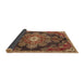 Sideview of Medallion Brown Traditional Rug, tr4436brn