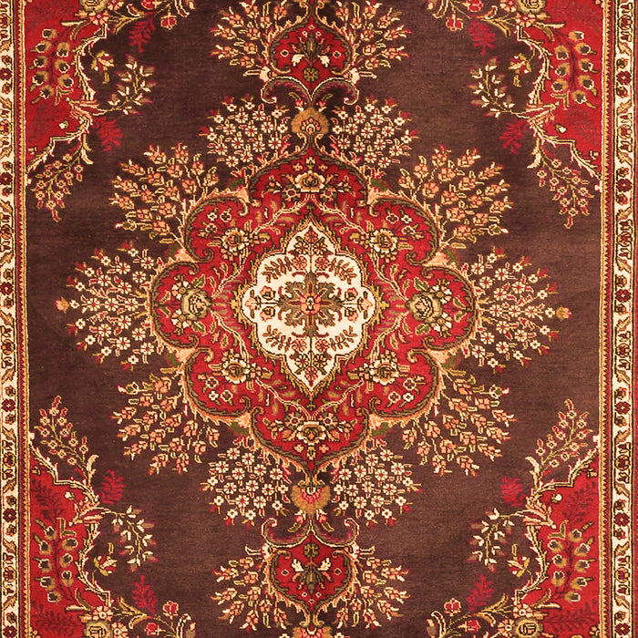 Medallion Orange Traditional Rug, tr4436org