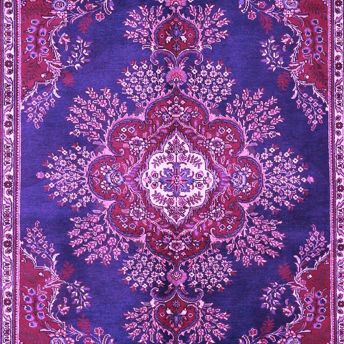 Machine Washable Medallion Purple Traditional Area Rugs, wshtr4436pur