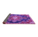 Sideview of Medallion Purple Traditional Rug, tr4436pur