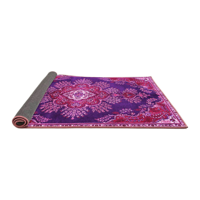 Sideview of Medallion Pink Traditional Rug, tr4436pnk