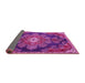 Sideview of Medallion Pink Traditional Rug, tr4436pnk